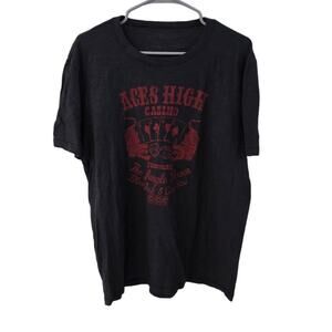 Lucky Brand Men's Dark Gray Aces High Casino Shirt - Large